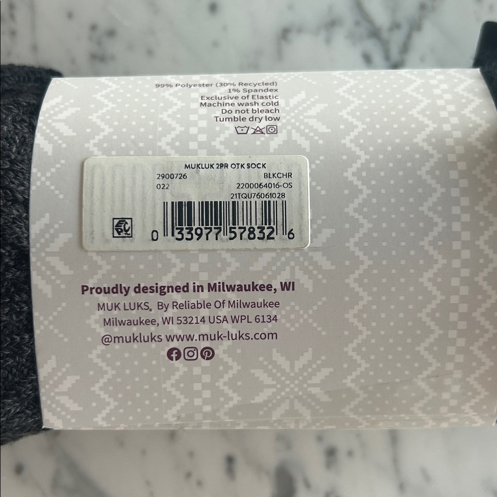 MUK LUKS Over the knee sock, 2 pack - Picture 3 of 4